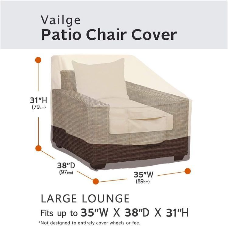 No. 1 - Vailge Patio Chair Covers - 2