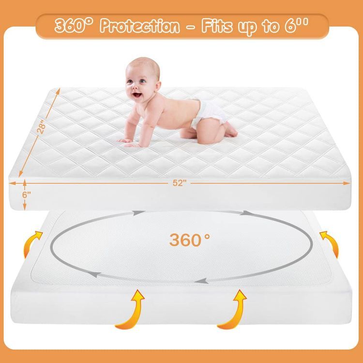 No. 2 - Yoofoss Waterproof Crib Mattress Protector - 4