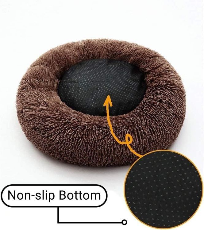 No. 5 - Geizire Cat Beds for Indoor Cats, Dog Beds for Small Dogs, Washable Donut Calming Round - 3