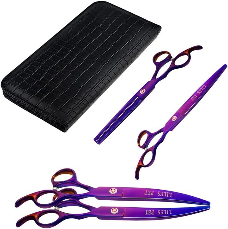 No. 4 - LILYS PET Professional PET DOG Grooming Coated Titanium Scissors Suit - 5