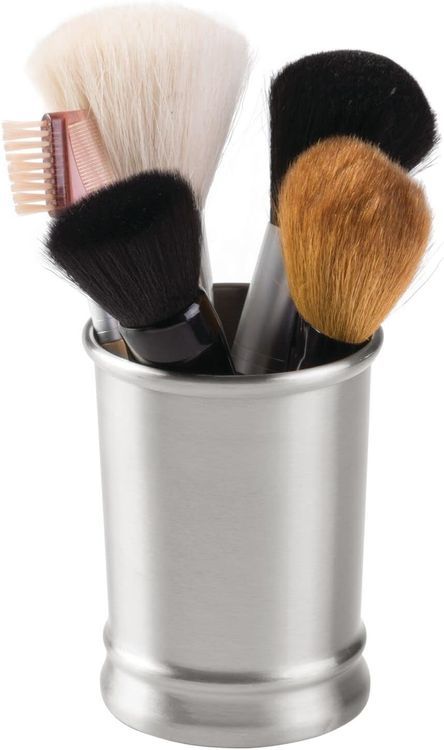 No. 6 - mDesign Modern Stainless Steel Bathroom Cup - 1