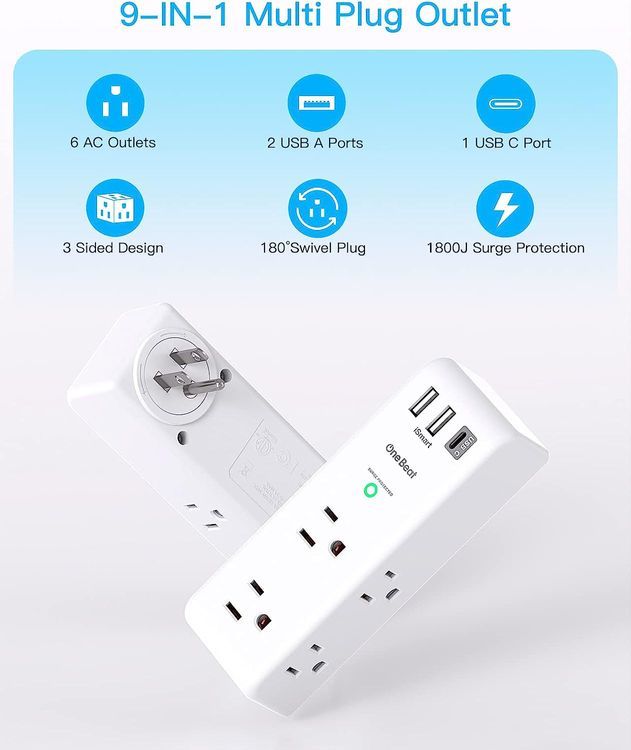 No. 3 - Surge Protector Outlet Extender - 3