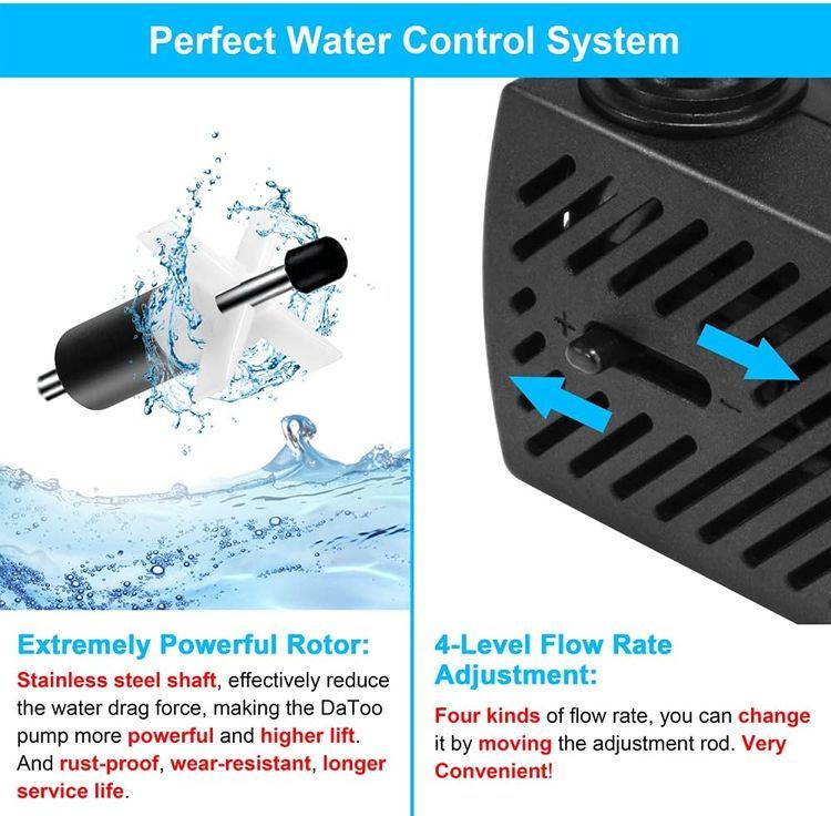 No. 8 - DaToo 50GPH 3W Small Submersible Water Pump - 3