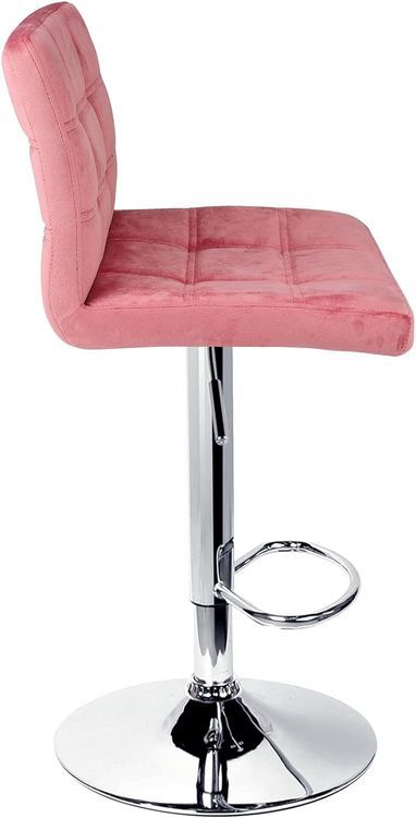 No. 2 - Leopard Outdoor Products Velvet Pink Square Back Patio Stools & Bar Chairs - 4