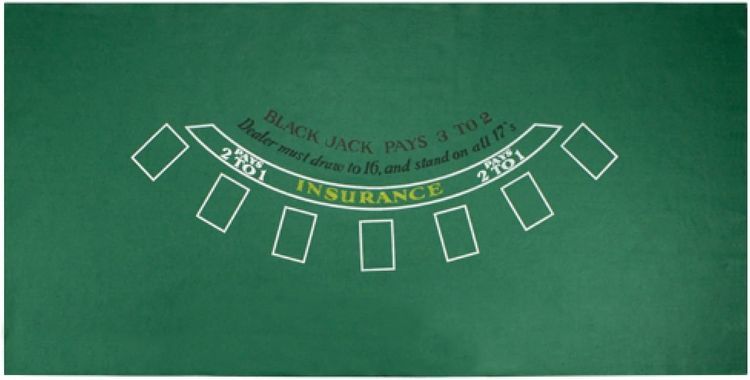 No. 3 - Blackjack Table Felt Mat - 1