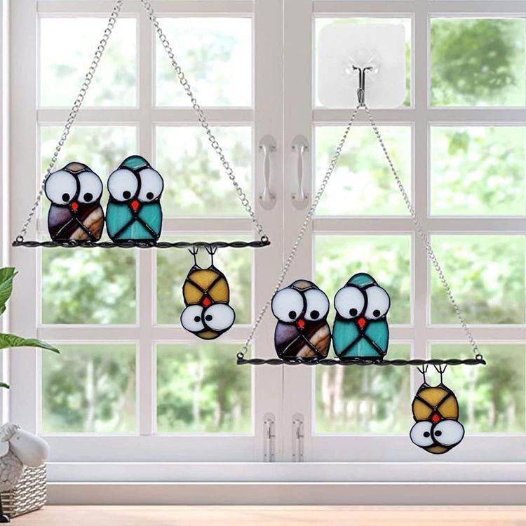 No. 9 - HEDYANER Colorful Owl Suncatcher - 4