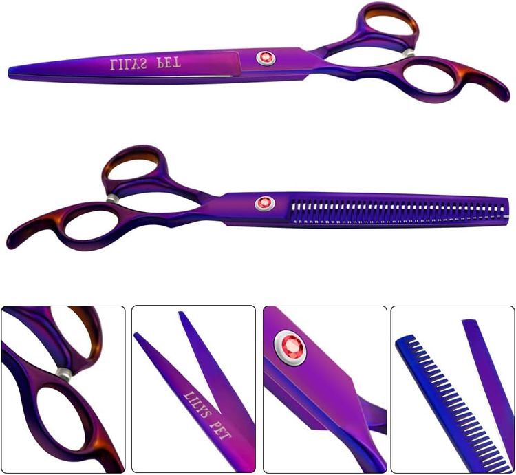 No. 4 - LILYS PET Professional PET DOG Grooming Coated Titanium Scissors Suit - 2