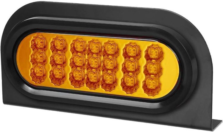 No. 6 - 6 Inch Oval LED Trailer Tail Lights with Brackets - 3