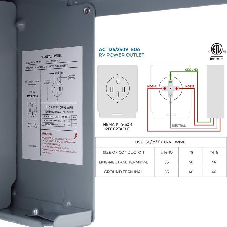 No. 9 - Miady 50 Amp RV Power Outlet - 5