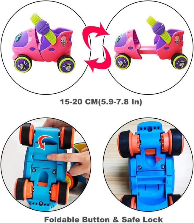 No. 5 - Mpoutik Kids Adjustable Quad Roller Skates - 3