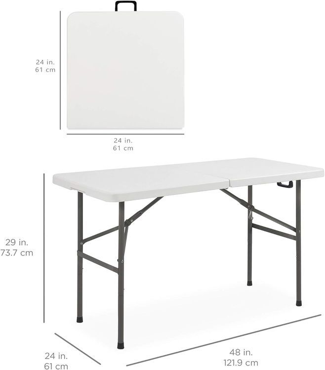 No. 1 - Best Choice Products 4ft Plastic Folding Table - 2