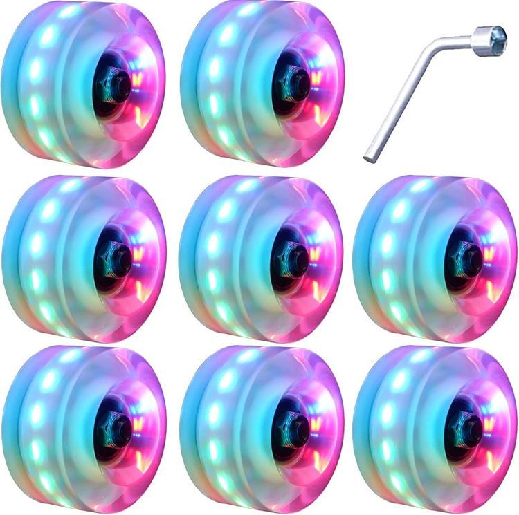 No. 5 - Nezylaf 8 Pack 78A Light up Roller Skate Wheels - 1