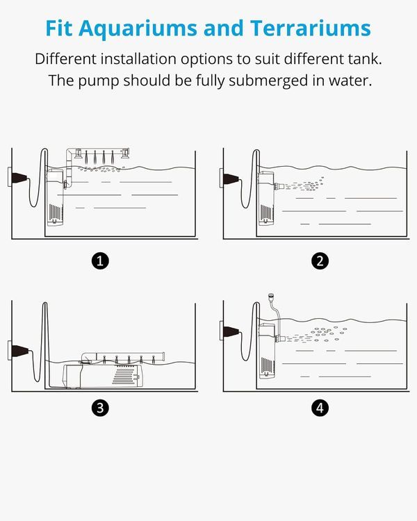 No. 8 - NICREW Aquarium Internal Filter - 5