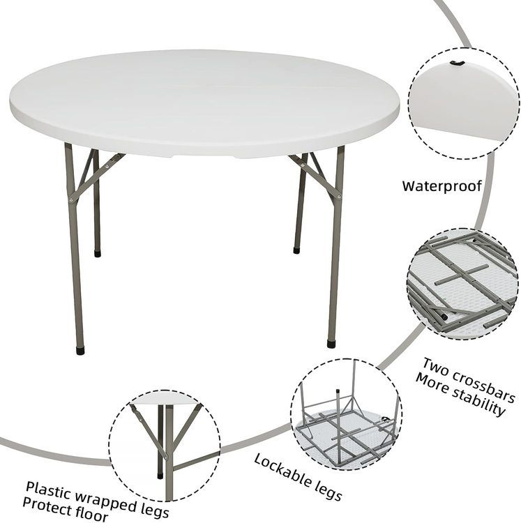 No. 9 - Byliable 48" Round Folding Table - 4