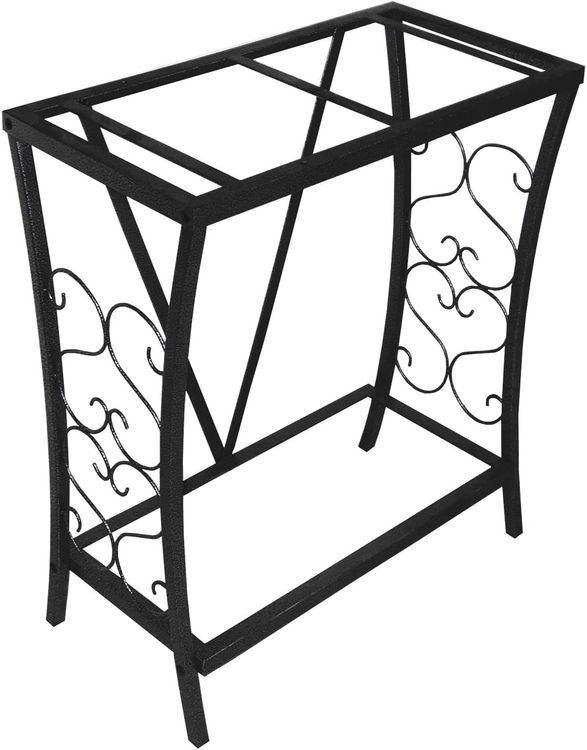 No. 7 - Aquatic Fundamentals 20 Gallon Black Metal Scroll Aquarium Stand - 5