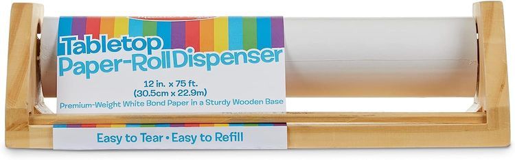 No. 5 - Melissa & Doug Wooden Tabletop Paper Roll Dispenser - 4