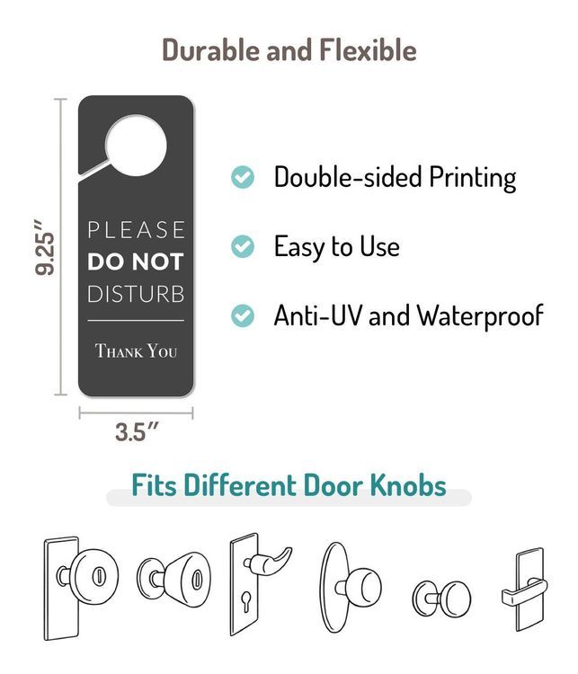 No. 5 - Do Not Disturb Door Hanger Sign - 2