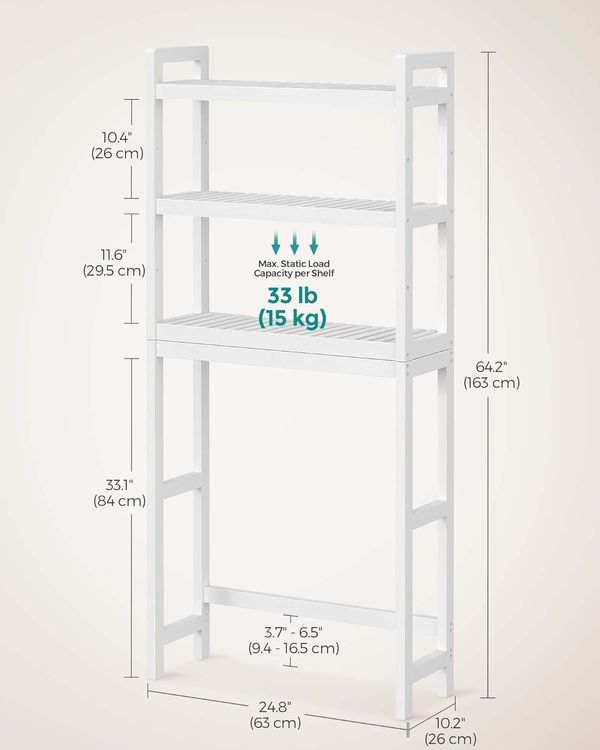 No. 5 - SONGMICS Over-the-Toilet Storage - 3