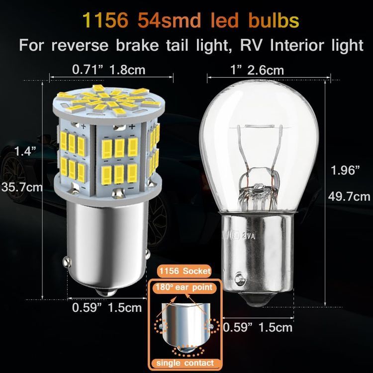 No. 5 - Melphan-Auto 1156 Automotive Tail Light Bulbs - 2