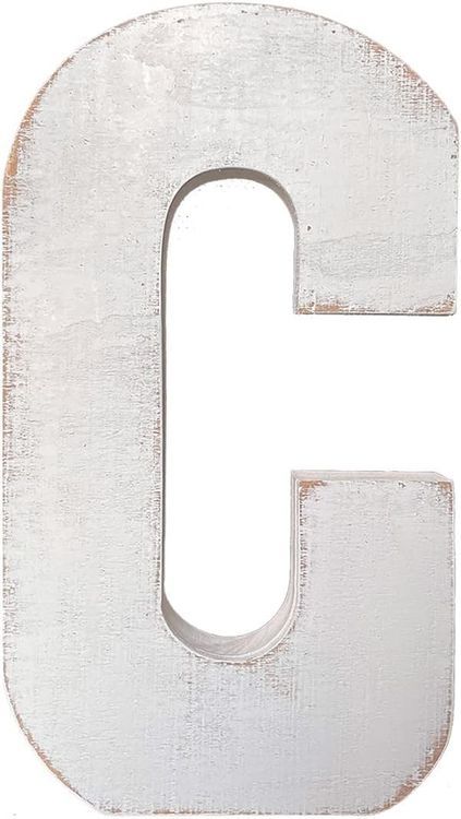 No. 2 - Distressed White Wash Letter - 1