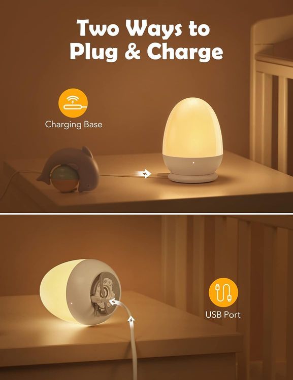 No. 5 - JolyWell Rechargeable Nursery Night Light - 5