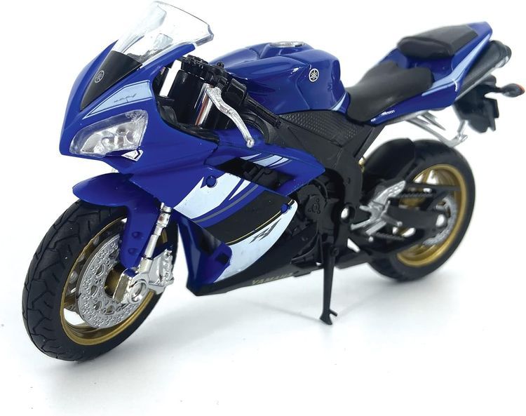 No. 3 - Welly Blue Yamaha 2008 YZF-R1 Diecast Motorcycle - 1