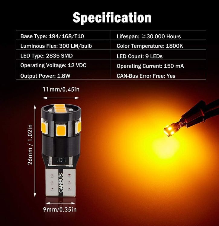 No. 9 - BRISHINE LED Courtesy Step Light Bulbs - 2