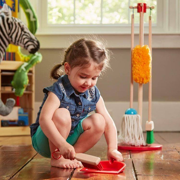 No. 2 - Melissa & Doug Let's Play House Dust! Sweep! Mop! 6 Piece Pretend Play Set - 3