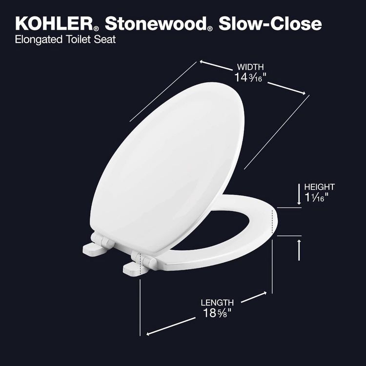 No. 10 - KOHLER Stonewood Toilet Seat - 3