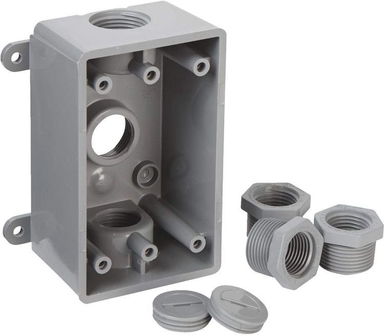 No. 6 - BELL PSB37550GY Single-Gang Weatherproof Outlet Box - 2