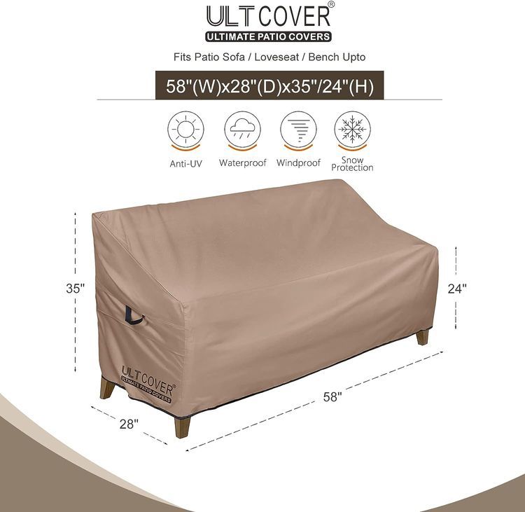 No. 1 - ULTCOVER Waterproof Outdoor Sofa Cover - 2