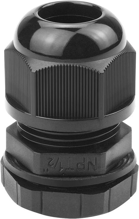 No. 1 - XHF 10 Pcs 1/2" IP68 Strain Relief Nylon Cord Grip Waterproof NPT Cable Glands - 1