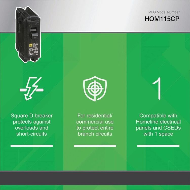 No. 5 - Schneider Electric Homeline 15 Amp Circuit Breaker - 4