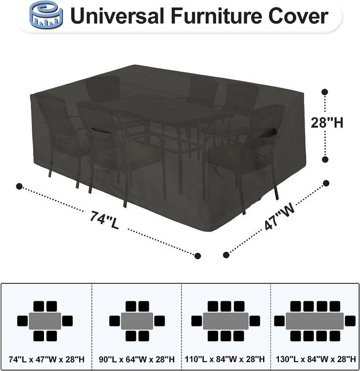 No. 9 - OutdoorLines Outdoor Waterproof Patio Table Furniture Set Covers - 2