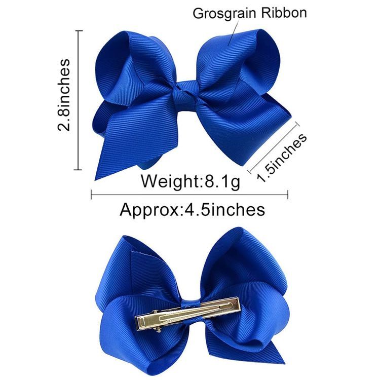 No. 3 - Hair Bows for Girls Grosgrain Ribbon - 3