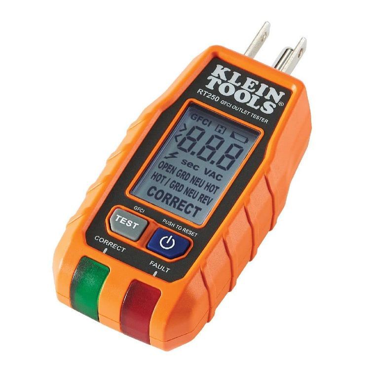 No. 3 - Klein Tools RT250 GFCI Outlet Tester with LCD Display - 1