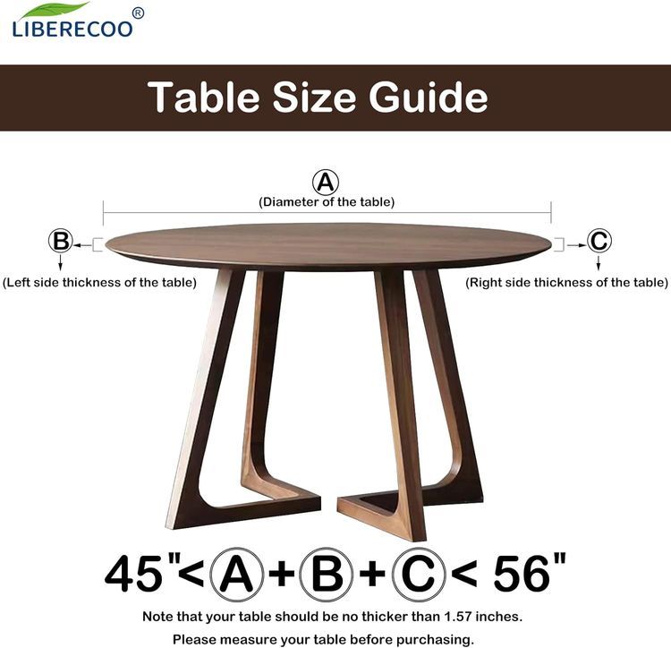 No. 10 - LIBERECOO Round Vinyl Fitted Tablecloth with Flannel Backing Elastic Edge Plastic Table Cover - Black Wood - 2