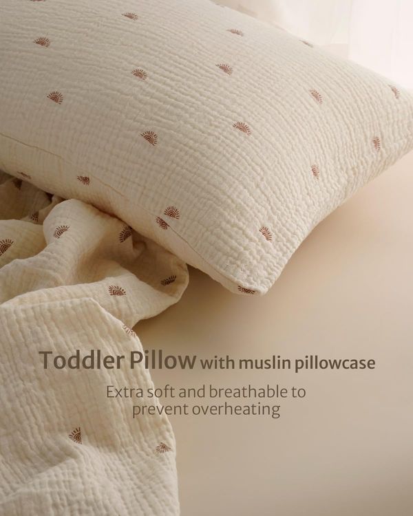 No. 4 - Blissful Diary Toddler Pillow with Muslin Cotton Pillowcase - 2