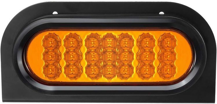 No. 6 - 6 Inch Oval LED Trailer Tail Lights with Brackets - 2