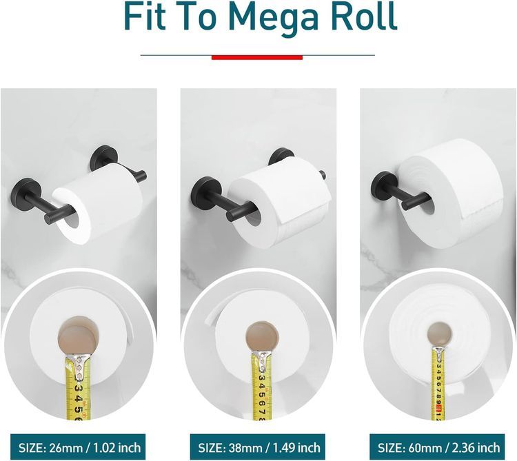 No. 3 - POKIM Black Toilet Paper Holder - 3