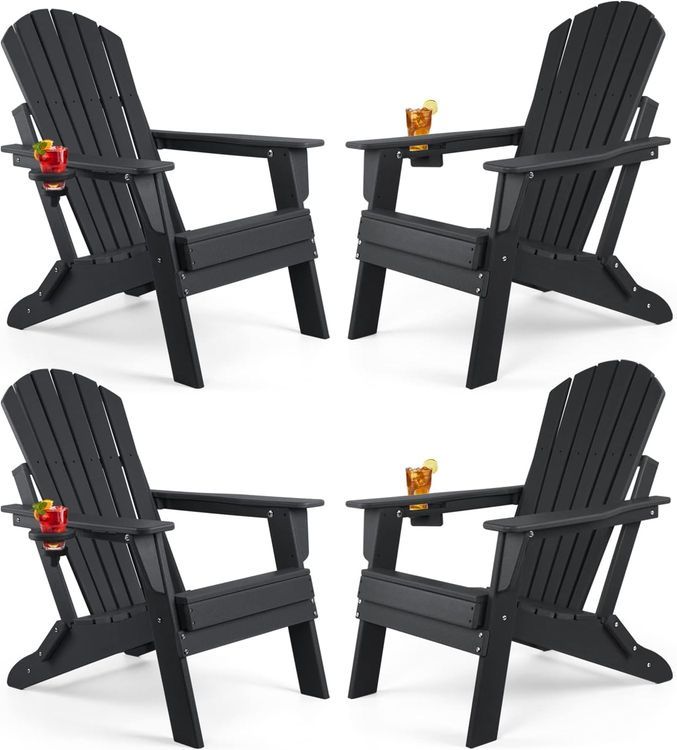 No. 8 - FUNBERRY Folding Adirondack Chair Set of 4 - 1