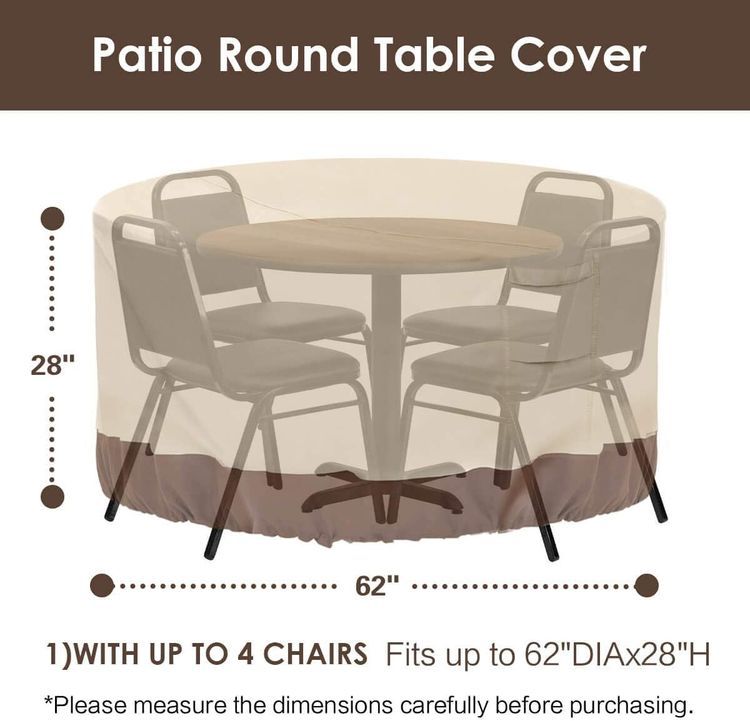 No. 10 - Vailge Round Patio Furniture Covers - 2