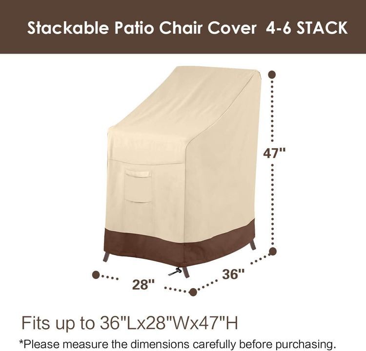 No. 3 - Vailge Stackable Patio Chair Cover - 2