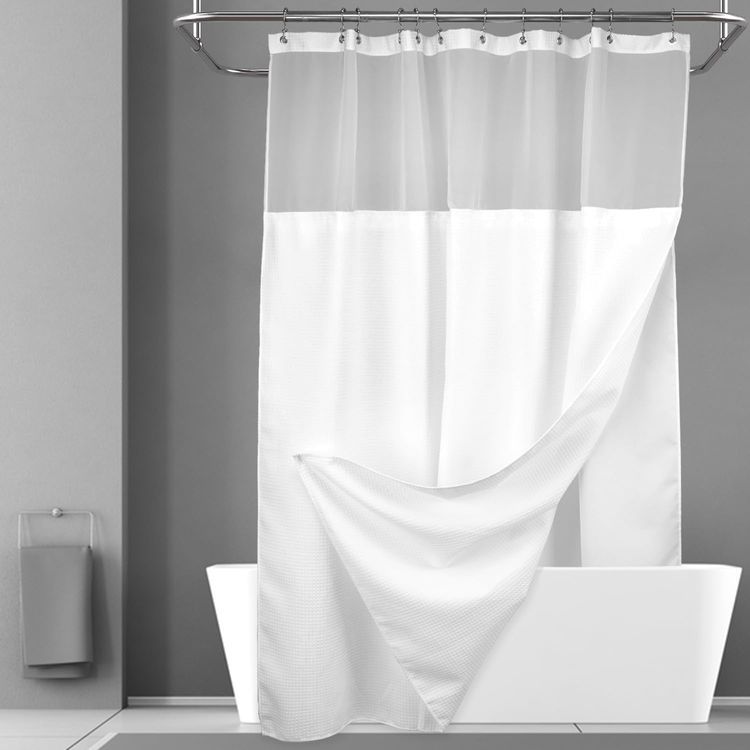 No. 3 - N&Y HOME Waffle Weave Shower Curtain - 1