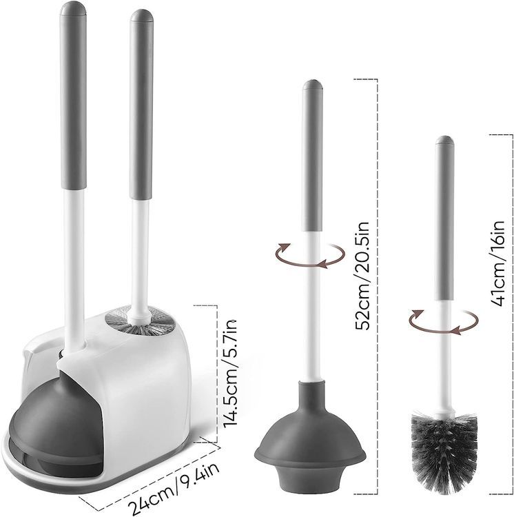 No. 7 - Eyliden Toilet Plunger and Brush Set - 5