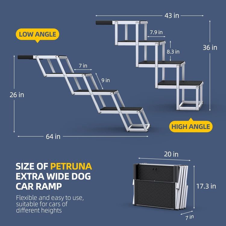 No. 4 - PetRuna Extra Wide Dog Car Ramp - 3