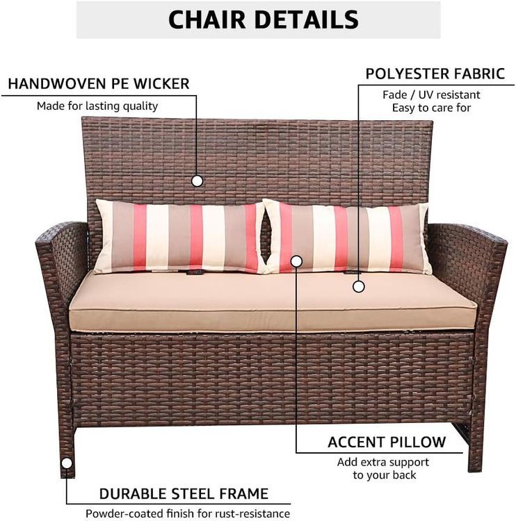 No. 9 - SUNSITT Wicker Patio Loveseat - 3