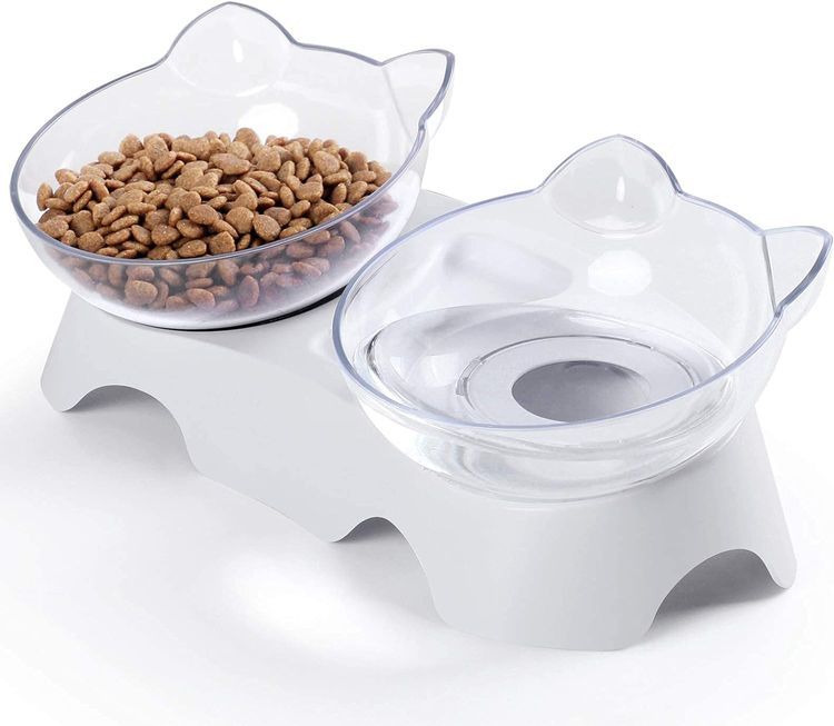 No. 6 - MILIFUN Cat Food Bowls Elevated Tilted - 1