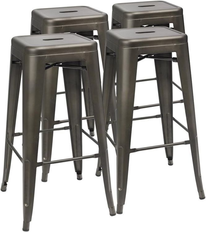 No. 1 - Furmax 30 Inches Metal Bar Stools - 1