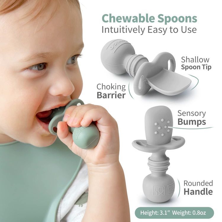 No. 7 - SAMiGO Silicone Baby Spoons Self Feeding - 3